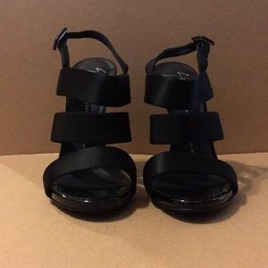 Giuseppe Zanotti Black Three-Strap Heel